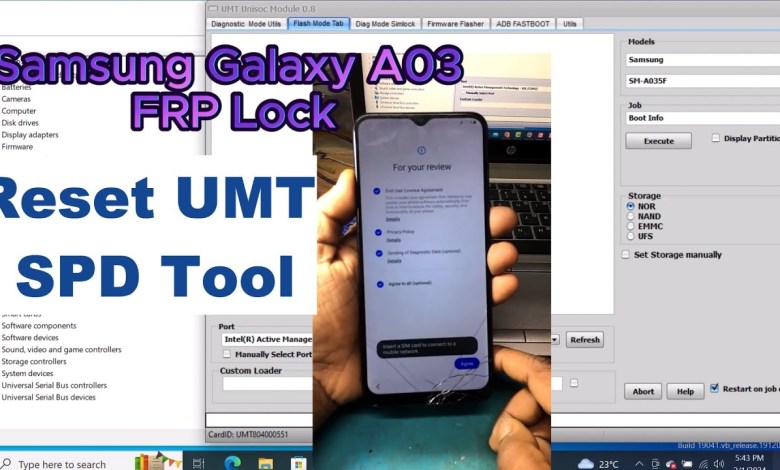 Samsung Galaxy A03 (A035F) FRP Reset Done UMT SPD Tool Samsung Galaxy A03 (A035F) FRP Reset Done UMT SPD Tool