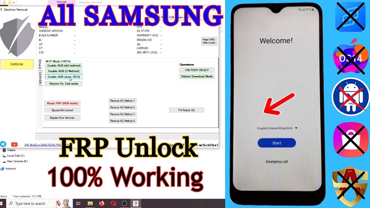 All Samsung Android 11/12/13 FRP Bypass 2024 All Samsung Android 11/12/13 FRP Bypass 2024