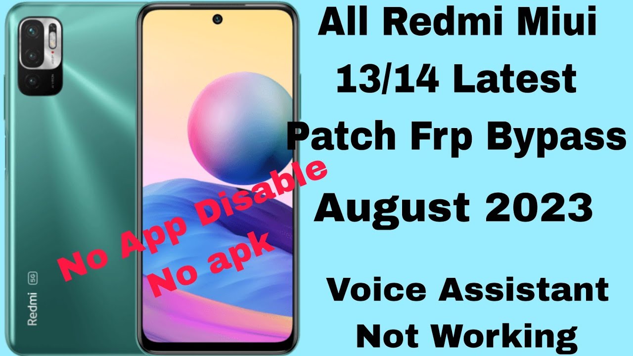 Redmi Note 10T 5G l All Redmi Miui 13/14 l Frp Bypass Redmi Note 10T 5G l All Redmi Miui 13/14 l Frp Bypass