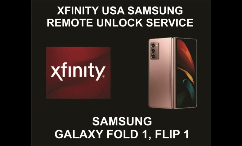Xfinity USA Samsung Unlock Service, Samsung Z Fold 1, Z Xfinity USA Samsung Unlock Service, Samsung Z Fold 1, Z