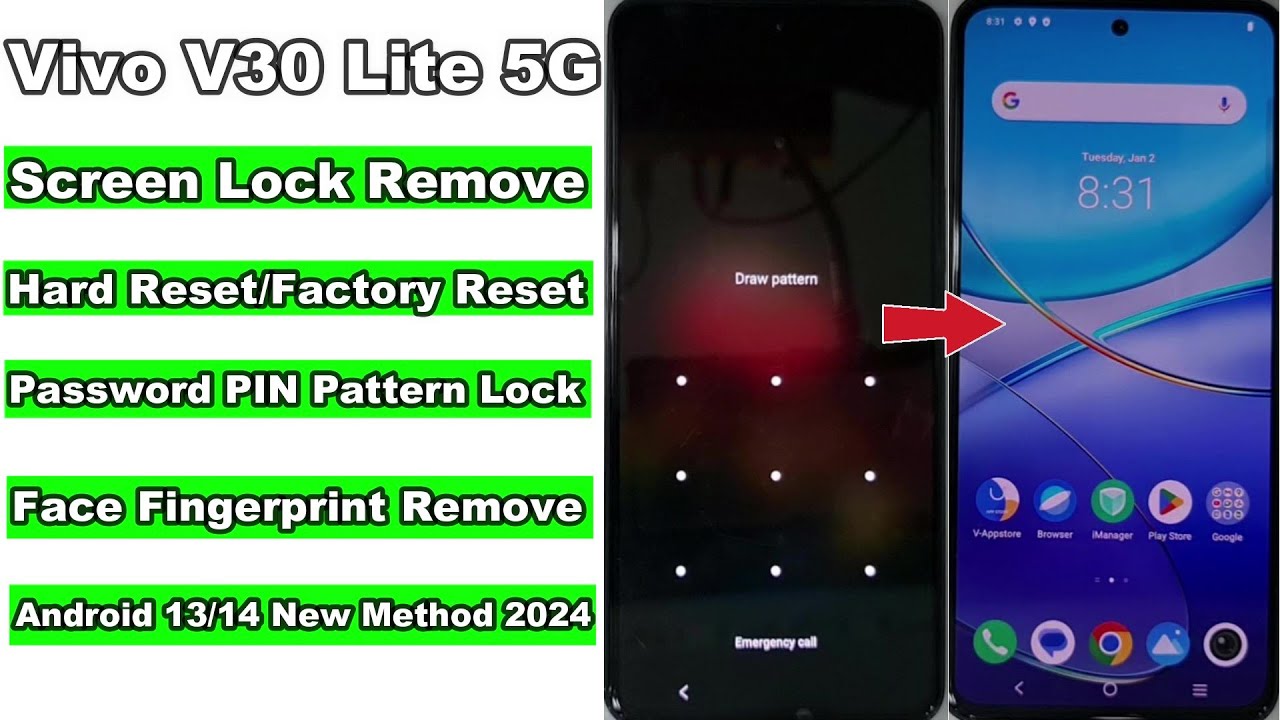 How To Hard Reset in Vivo V30 Lite 5G Unlock Screen How To Hard Reset in Vivo V30 Lite 5G Unlock Screen
