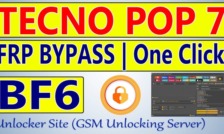 Tecno Pop 7 BF6 FRP Bypass By Unlock Tool Tecno Pop 7 BF6 FRP Bypass By Unlock Tool