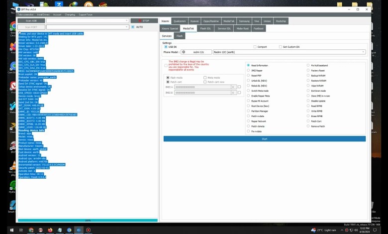 Redmi 12C (earth) Reset FRP Done By DFT Pro in One Redmi 12C (earth) Reset FRP Done By DFT Pro in One