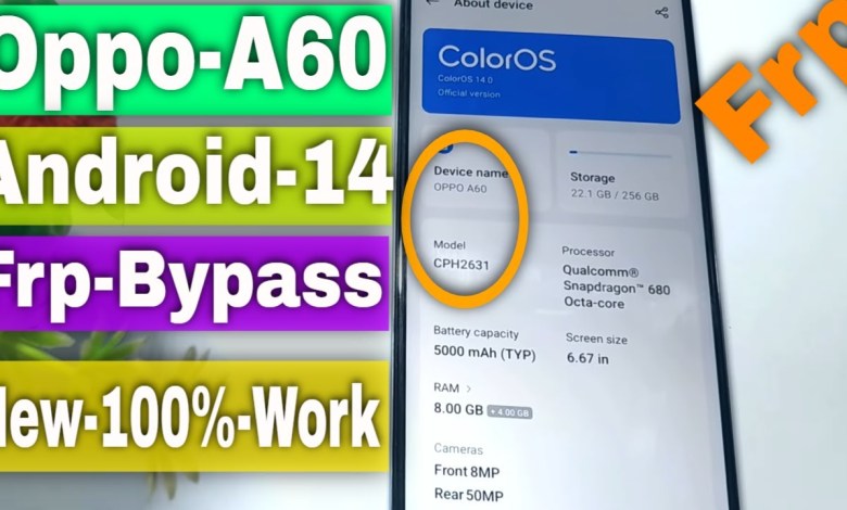 Oppo A60(Cph2631) Android 14 Frp bypass | How To All Oppo A60(Cph2631) Android 14 Frp bypass | How To All