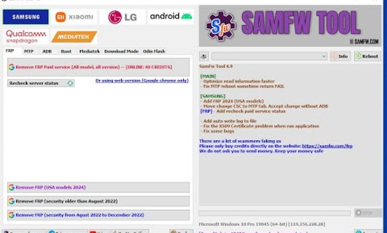 how to instal samfw frp tool one clik frp remove how to instal samfw frp tool one clik frp remove