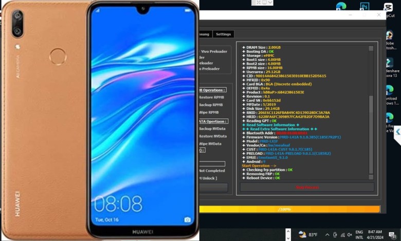 HUAWEI Y6 2019 MRD-LX1F FRP UNLOCK JUST ONE CLICK HUAWEI Y6 2019 MRD-LX1F FRP UNLOCK JUST ONE CLICK