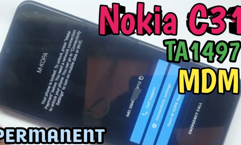Nokia C31 MDM Remove File TA 1497 for All Tools Nokia C31 MDM Remove File TA 1497 for All Tools