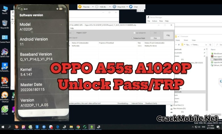 Oppo A55s 5g A1020P Unlock Passcode – FRP Oppo A55s 5g A1020P Unlock Passcode – FRP