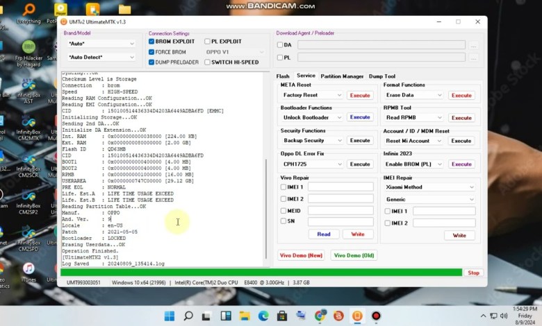 Oppo A1k cph 1923 Pin, Pattern, FRP Remove With UMT Oppo A1k cph 1923 Pin, Pattern, FRP Remove With UMT