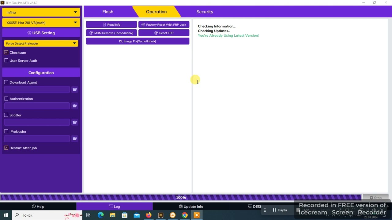 FRP Bupass Infinix Hot 20i X665E TFM Tool Pro FRP Bupass Infinix Hot 20i X665E TFM Tool Pro