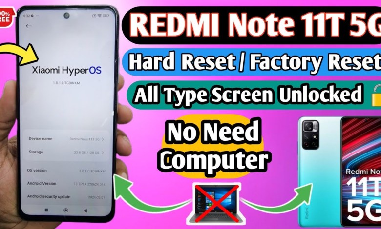Redmi Note 11T 5G Hard Reset | Redmi Screen Lock Redmi Note 11T 5G Hard Reset | Redmi Screen Lock