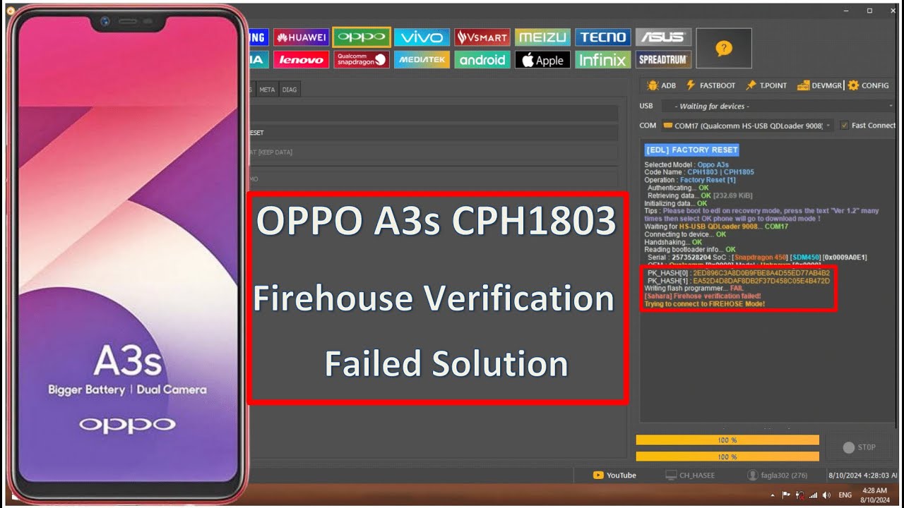 Oppo A3s Pattern/Pin Unlock FRP Bypass with UnlockTool Oppo A3s Pattern/Pin Unlock FRP Bypass with UnlockTool