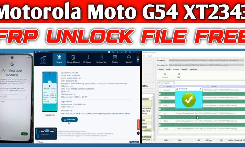 Unlock Motorola G54 XT2343 FRP for Free – Download File Now! Unlock Motorola G54 XT2343 FRP for Free – Download File Now!