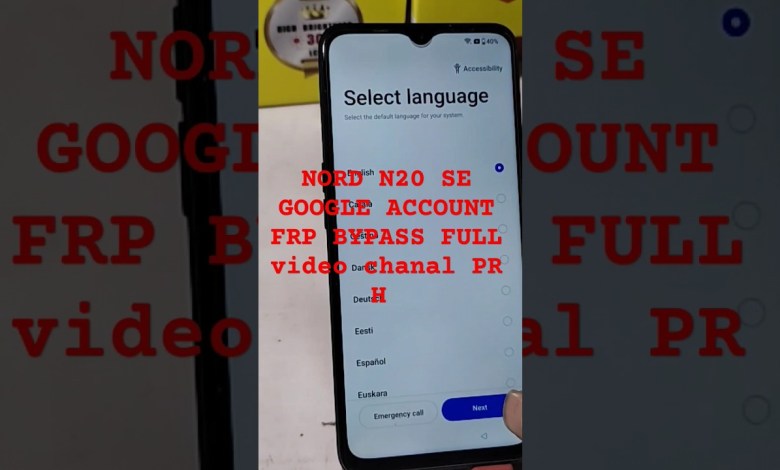 ONEPLUS NORD N20 SE FRP BYPASS | GOOGLE ACCOUNT REMOVE ONEPLUS NORD N20 SE FRP BYPASS | GOOGLE ACCOUNT REMOVE