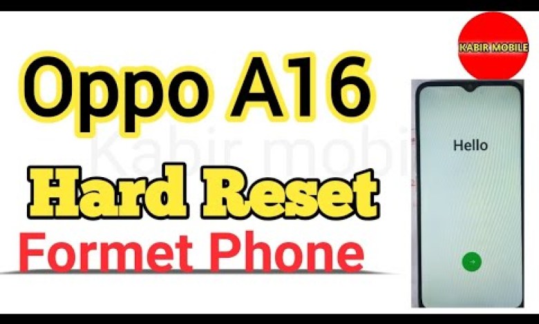 oppo A16 Hard Reset l oppo A16 phone Formet l Phone ka oppo A16 Hard Reset l oppo A16 phone Formet l Phone ka