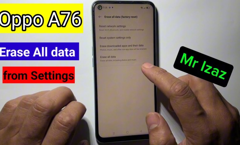 Oppo A76 Factory Reset Erase All data from setting Oppo A76 Factory Reset Erase All data from setting