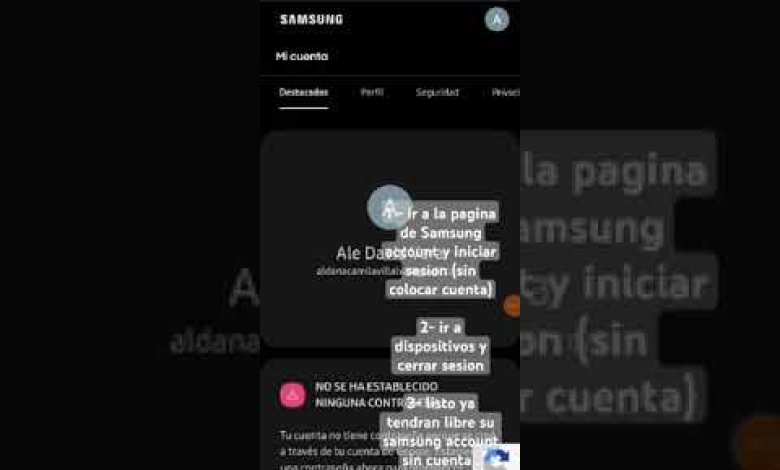 Cómo cerrar sesión de Samsung Account sin correo y Cómo cerrar sesión de Samsung Account sin correo y