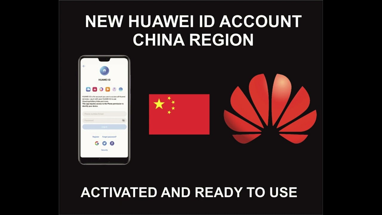 New Huawei ID Account, China Region, Activated And New Huawei ID Account, China Region, Activated And