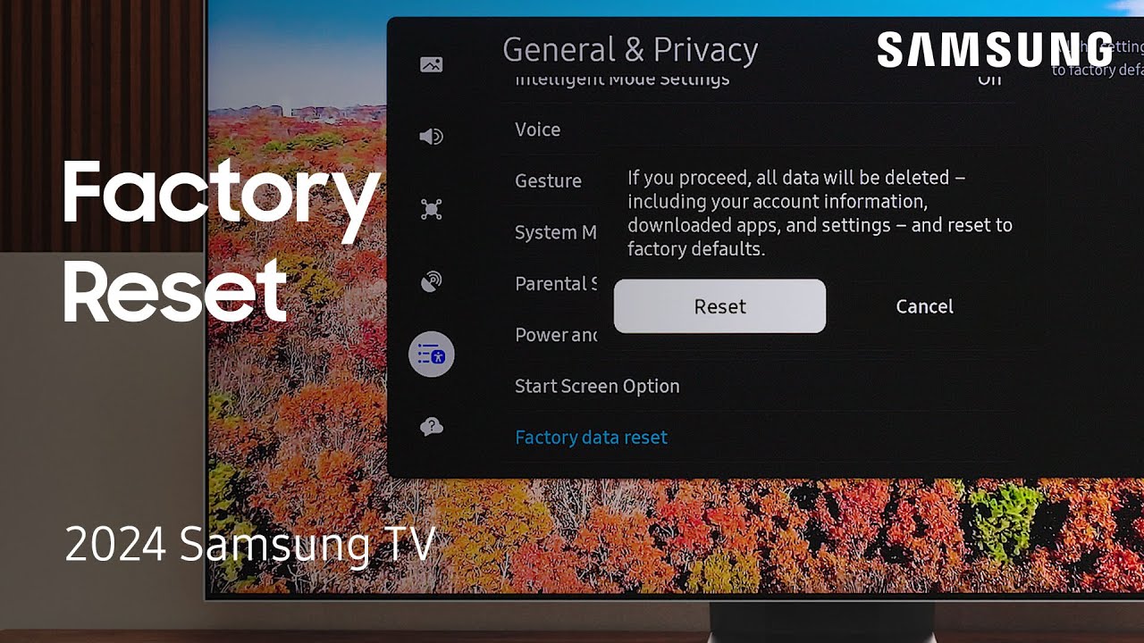 Resolve Samsung TV issues with a factory reset | Resolve Samsung TV issues with a factory reset |