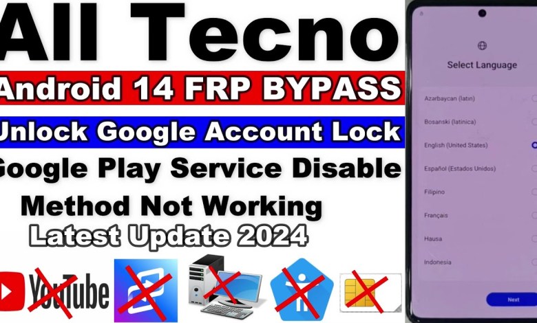All Tecno FRP Bypass Android 14 | Google Play Service All Tecno FRP Bypass Android 14 | Google Play Service