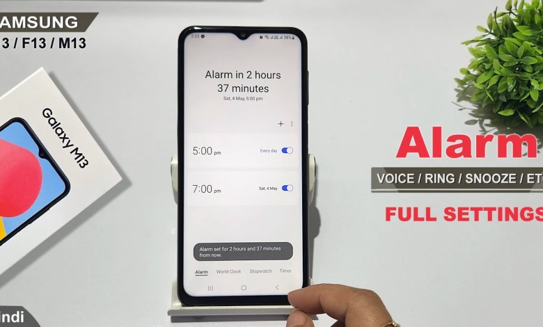 Alarm full settings samsung galaxy m13, f13 | How Alarm full settings samsung galaxy m13, f13 | How