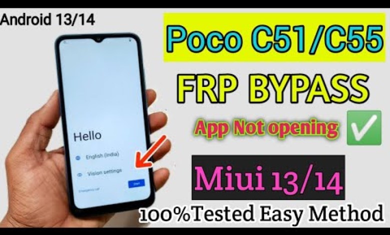Poco C55 Frp Bypass App Not opening/Poco C55 /C51 All Poco C55 Frp Bypass App Not opening/Poco C55 /C51 All