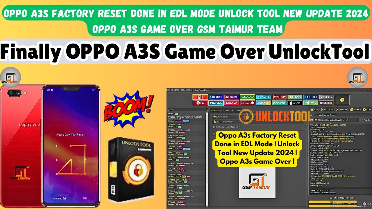 Oppo A3s Pin pattern Unlock Done in EDL Mode unlock Oppo A3s Pin pattern Unlock Done in EDL Mode unlock