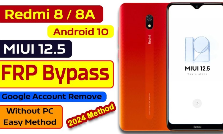 Redmi 8 , 8A MIUI 12.5 Android 10 FRP Bypass without PC Redmi 8 , 8A MIUI 12.5 Android 10 FRP Bypass without PC