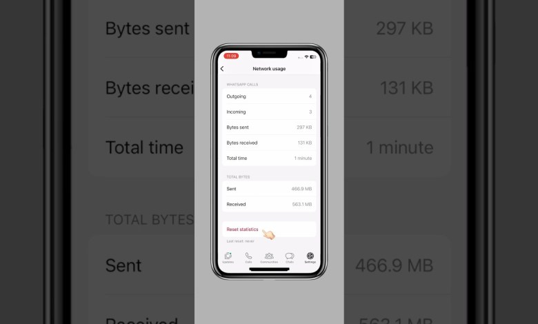 How to Reset Network Usage Statistics on Whatsapp How to Reset Network Usage Statistics on Whatsapp
