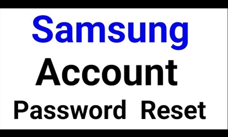 Reset Samsung Account Password | Samsung Reset Samsung Account Password | Samsung