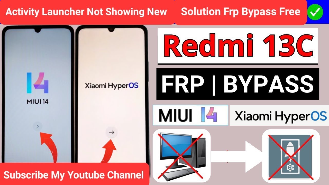 Redmi 13C Frp Bypass||MIUI 14 HyperOs Unlock|||Without Redmi 13C Frp Bypass||MIUI 14 HyperOs Unlock|||Without