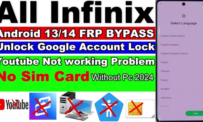 All Infinix FRP Bypass Android 14/13 | No Sim Card | All Infinix FRP Bypass Android 14/13 | No Sim Card |