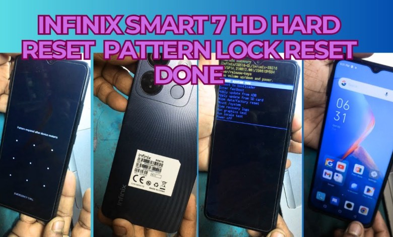 Infinix Smart 7 HD hard reset pattern lock reset done Infinix Smart 7 HD hard reset pattern lock reset done