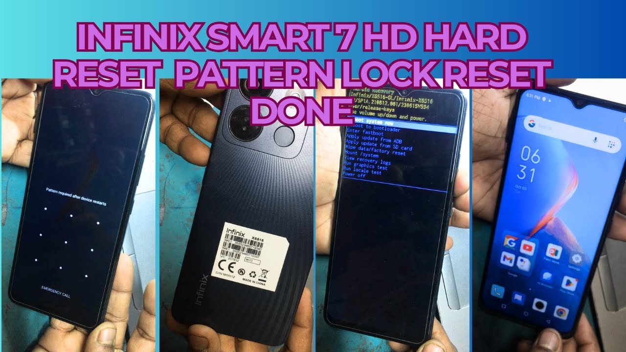 Infinix Smart 7 HD hard reset pattern lock reset done Infinix Smart 7 HD hard reset pattern lock reset done