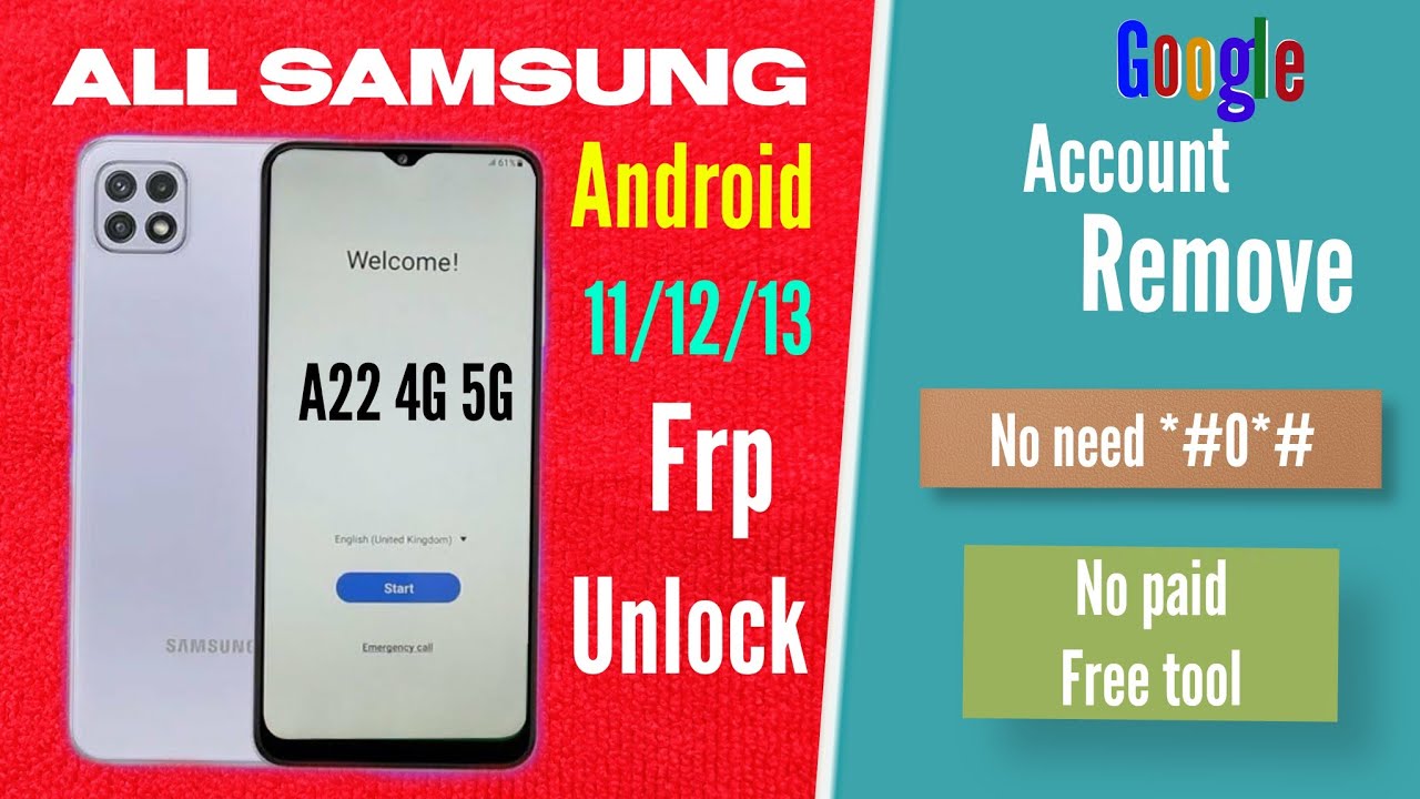 Samsung A22 Frp Bypass Android 11/12/13 No Code Samsung A22 Frp Bypass Android 11/12/13 No Code