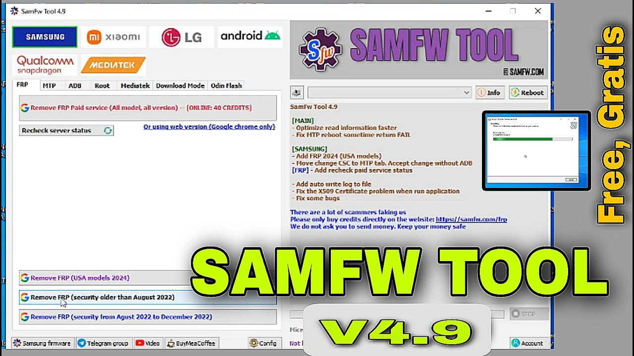 Install SAMFW FRP TOOL Latest Version 4.9 Install SAMFW FRP TOOL Latest Version 4.9