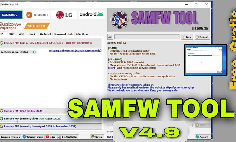 Install SAMFW FRP TOOL Latest Version 4.9 Install SAMFW FRP TOOL Latest Version 4.9