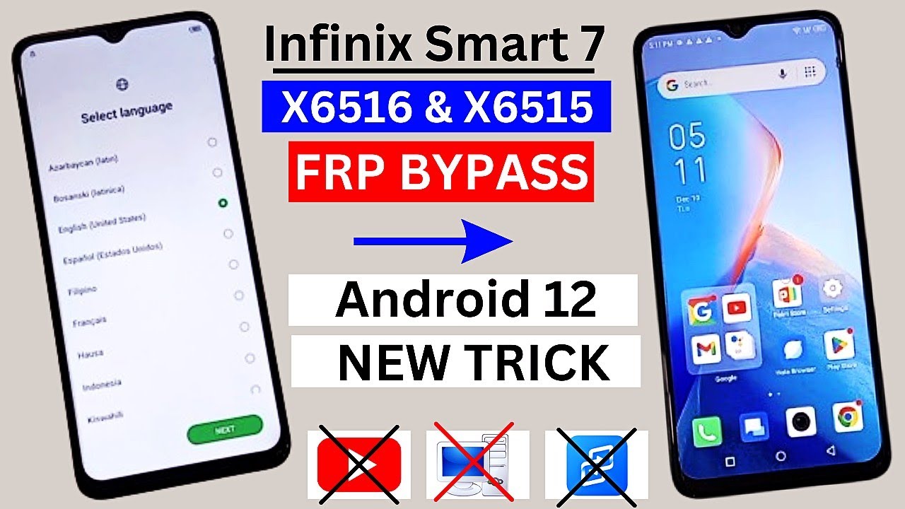 Unlock the Secret to Bypassing FRP on Infinix Smart 7/7 HD Running Android 12 Unlock the Secret to Bypassing FRP on Infinix Smart 7/7 HD Running Android 12