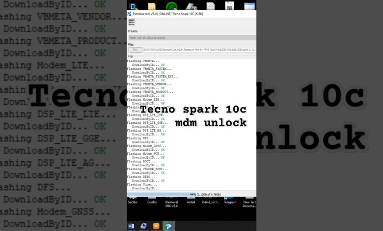 TECNO SPARC 10C MDM UNLOCK VIA PANDORA TOOL TECNO SPARC 10C MDM UNLOCK VIA PANDORA TOOL