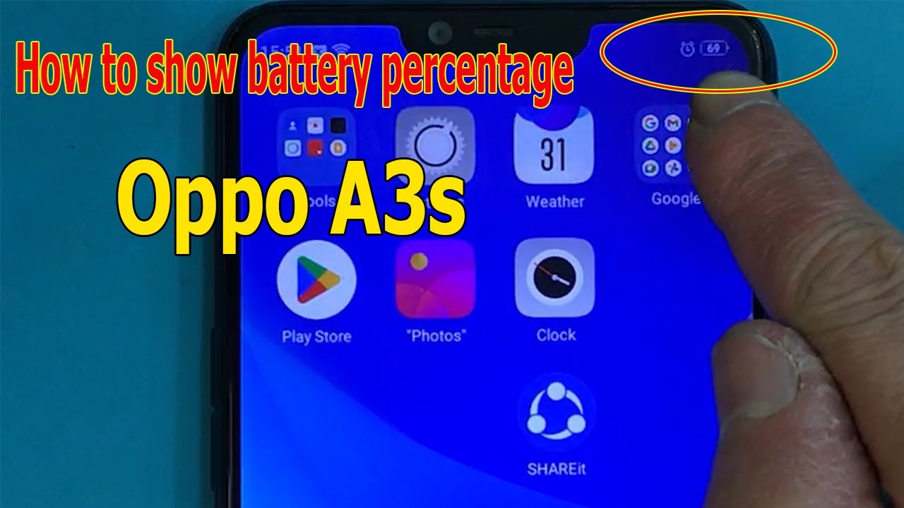 How to show battery percentage Oppo A3s How to show battery percentage Oppo A3s