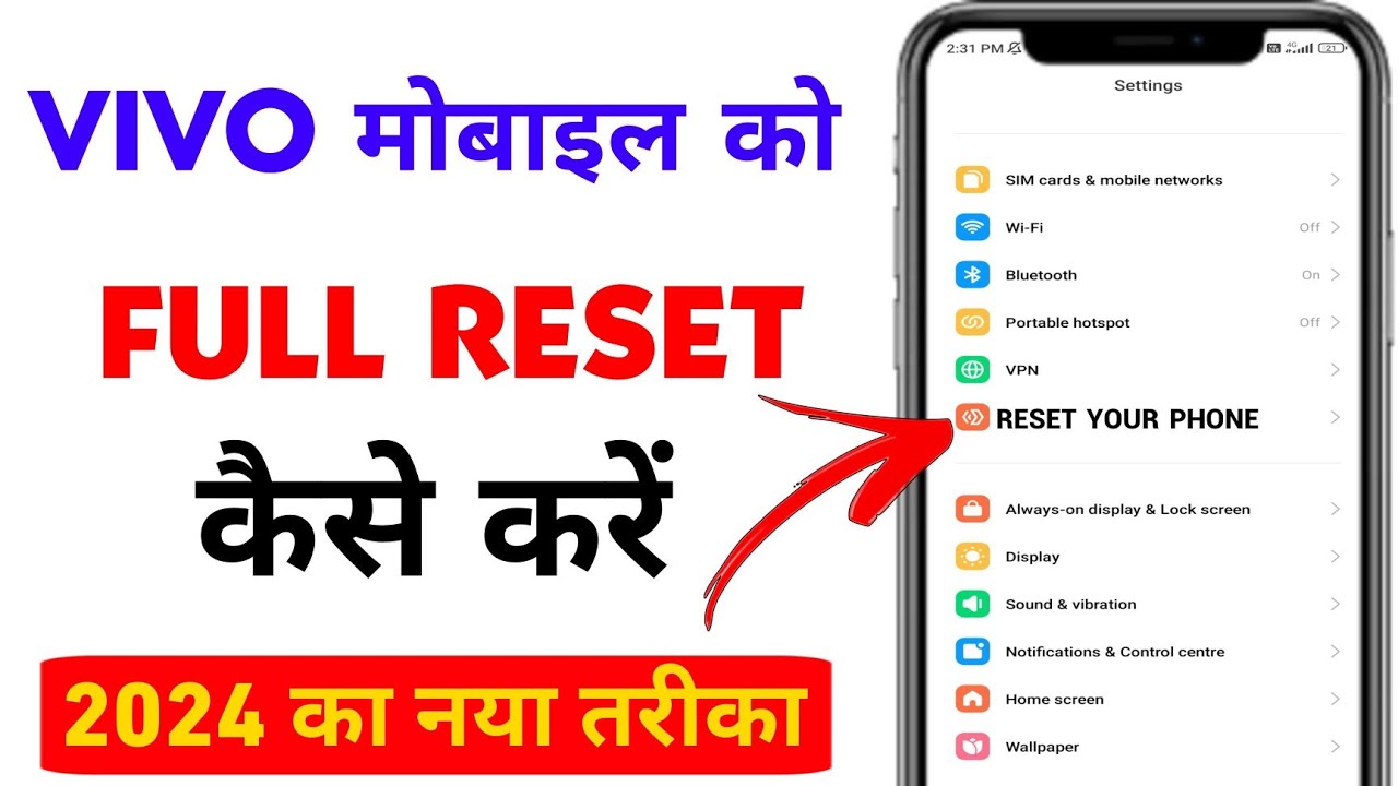 HOW TO RESET ANY VIVO MOBILE 2024 NEW HOW TO RESET ANY VIVO MOBILE 2024 NEW