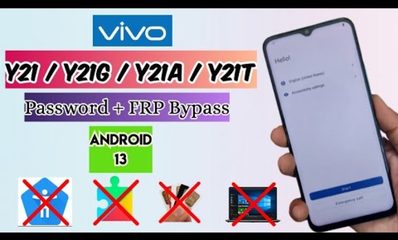 Vivo Y21 / Y21G / Y21A / Y21T Password Pattern Unlock & Vivo Y21 / Y21G / Y21A / Y21T Password Pattern Unlock &