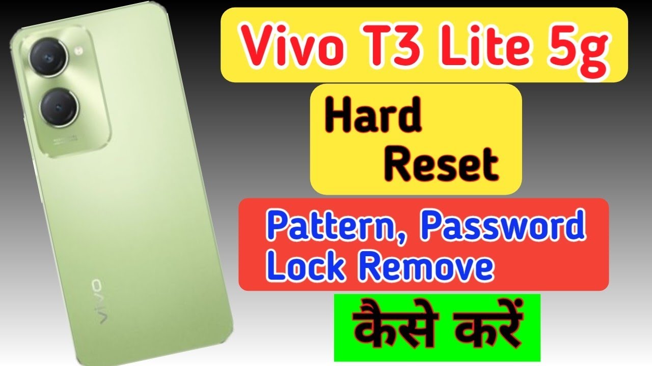 Vivo t3 lite 5g Hard Reset | How To Factory Data Reset Vivo t3 lite 5g Hard Reset | How To Factory Data Reset
