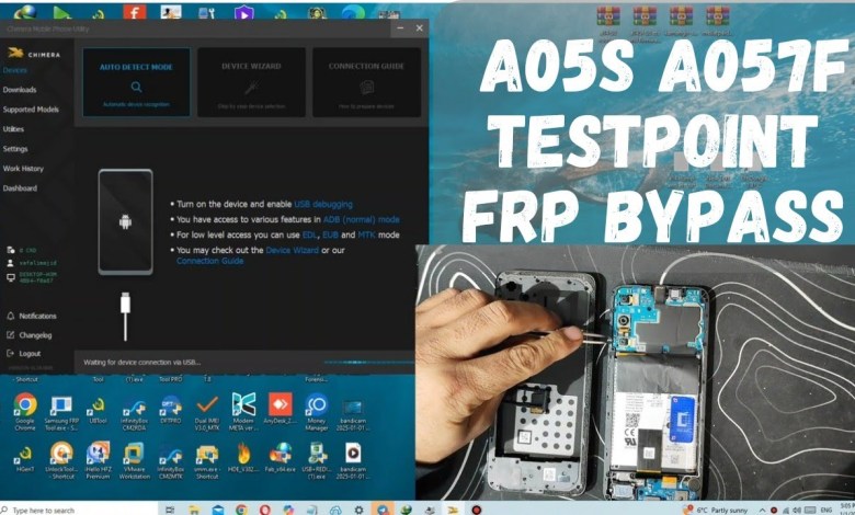 Unlock Samsung A05s A057F with Android 14 using Testpoint method for FRP Bypass Unlock Samsung A05s A057F with Android 14 using Testpoint method for FRP Bypass