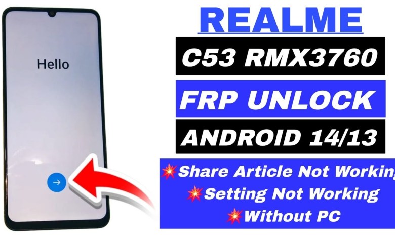 Unlocking Secrets: How to Bypass FRP on Realme C53 (Android 14) Without a PC! Unlocking Secrets: How to Bypass FRP on Realme C53 (Android 14) Without a PC!
