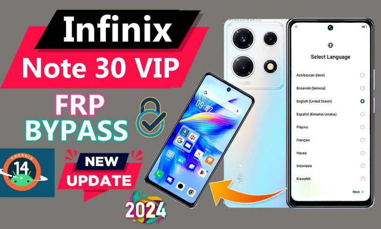 INFINIX NOTE 30 VIP (X6710) FRP BYPASS Android 14 INFINIX NOTE 30 VIP (X6710) FRP BYPASS Android 14