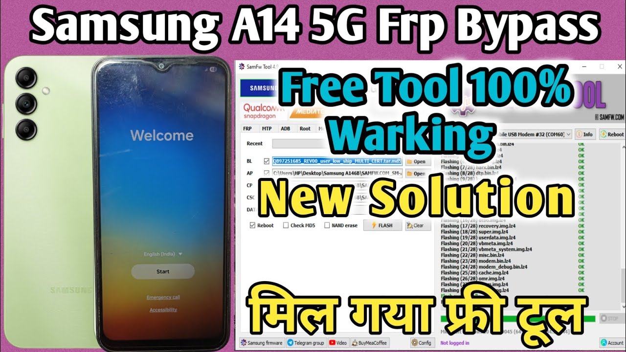 Unlocking Secrets: Discover the Free Tool for Samsung Galaxy A14 5G FRP Bypass on Android 14! Unlocking Secrets: Discover the Free Tool for Samsung Galaxy A14 5G FRP Bypass on Android 14!