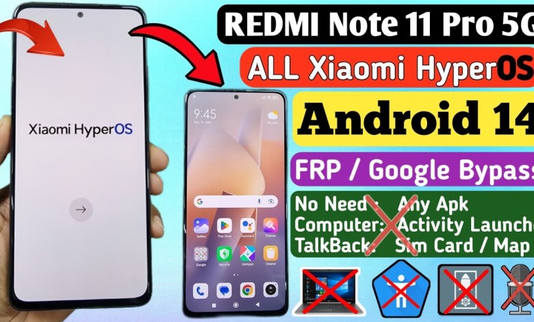 Redmi Note 11 Pro 5G FRP Bypass | All Xiaomi HyperOS Redmi Note 11 Pro 5G FRP Bypass | All Xiaomi HyperOS