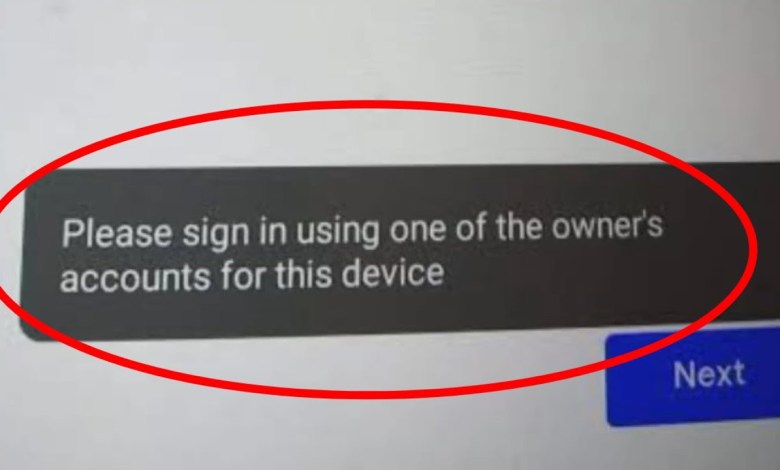 Fix Please sign in using one of the owner's account Fix Please sign in using one of the owner's account