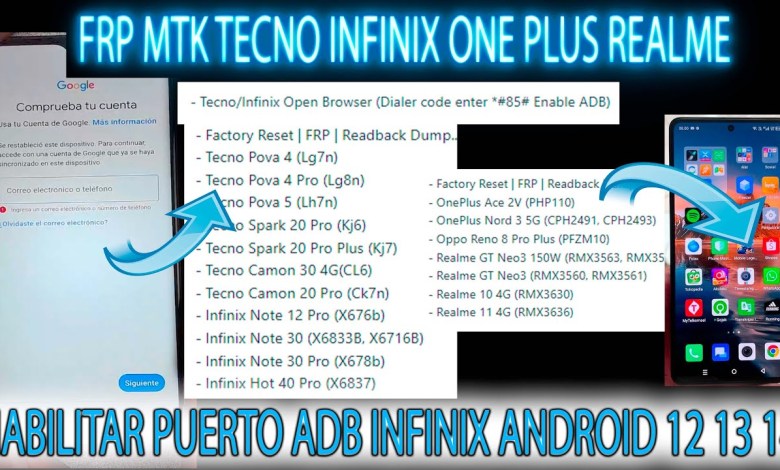 FRP INFINIX TECNO ONE PLUS REALME REMOVE GOOGLE ACCOUNT FRP INFINIX TECNO ONE PLUS REALME REMOVE GOOGLE ACCOUNT